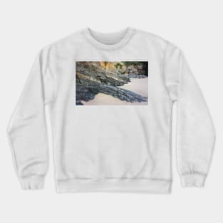 Crawling Slowly.. Outcrop at the Panther Beach, Highway 1, California Crewneck Sweatshirt